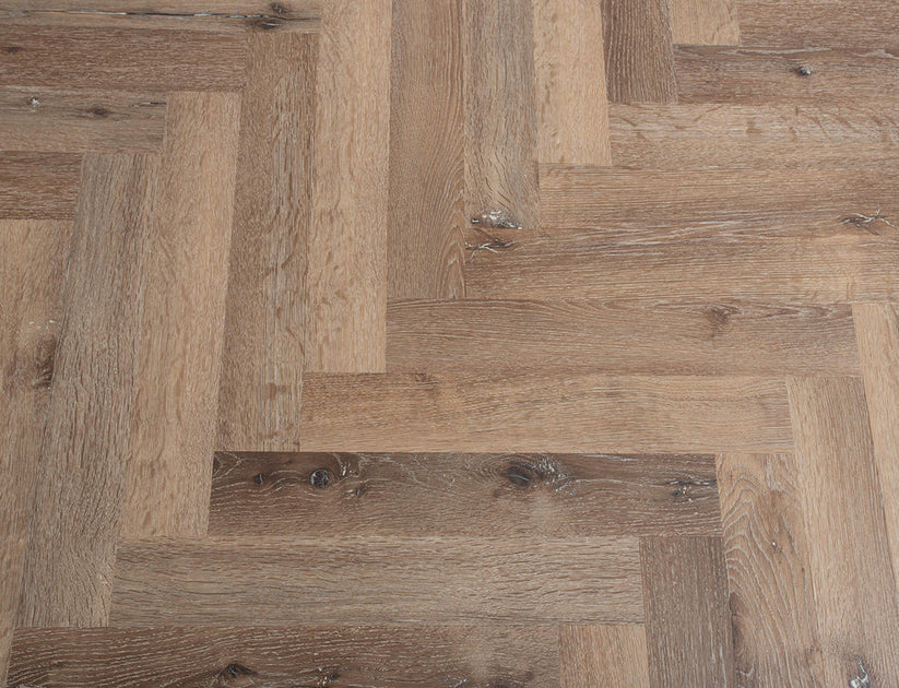 Timeless Bourbon Oak Herringbone Glue Down LVT