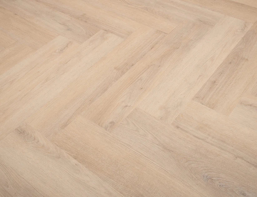 Timeless Caramel Drizzle Herringbone Glue Down LVT