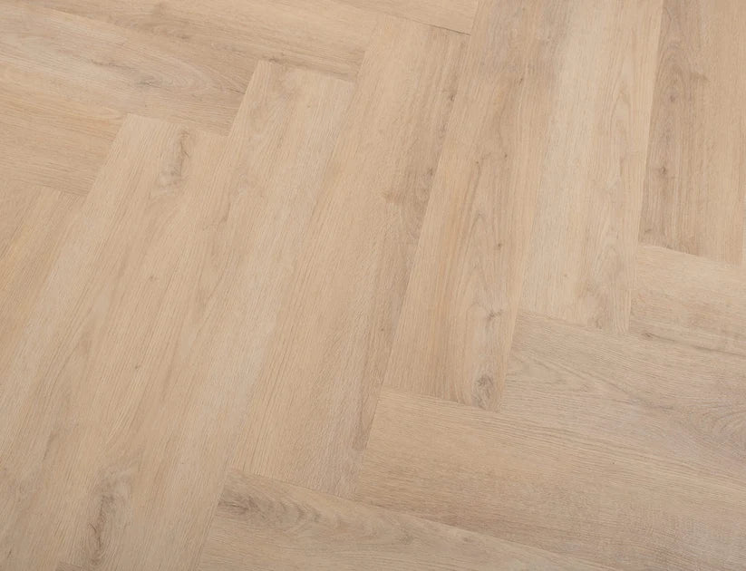 Timeless Caramel Drizzle Herringbone Glue Down LVT