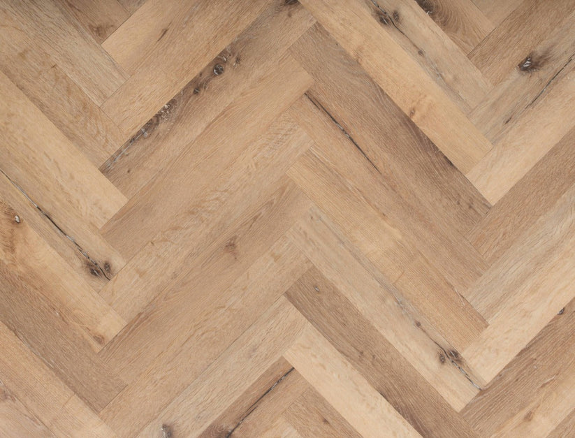 Timeless Cognac Reserve Herringbone Glue Down LVT