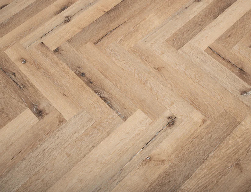 Timeless Cognac Reserve Herringbone Glue Down LVT