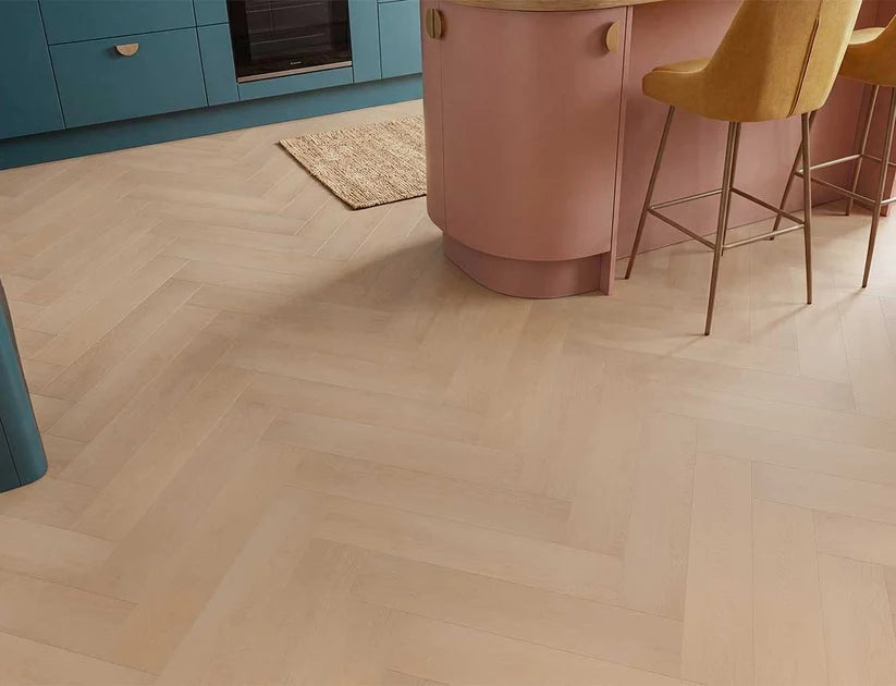 Timeless Golden Syrup Herringbone Glue Down LVT