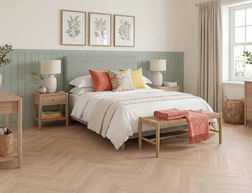 Timeless Honeycomb Oak Herringbone Glue Down LVT