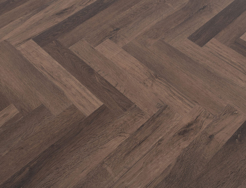 Timeless Honeyed Oak Herringbone Glue Down LVT