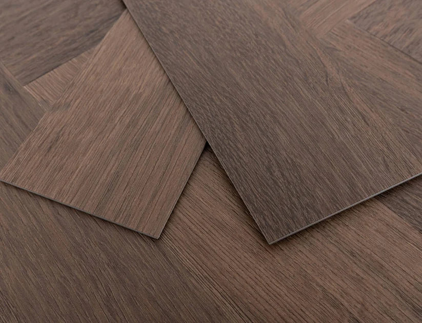 Timeless Honeyed Oak Herringbone Glue Down LVT