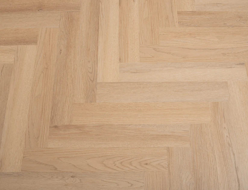 Timeless Praline Oak Herringbone Glue Down LVT