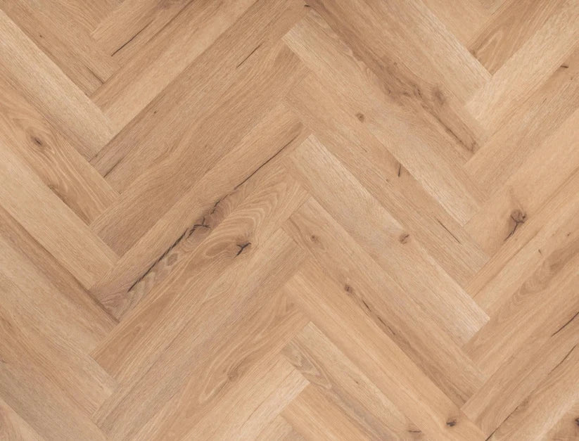 Timeless Rockingham Oak Herringbone Glue Down LVT
