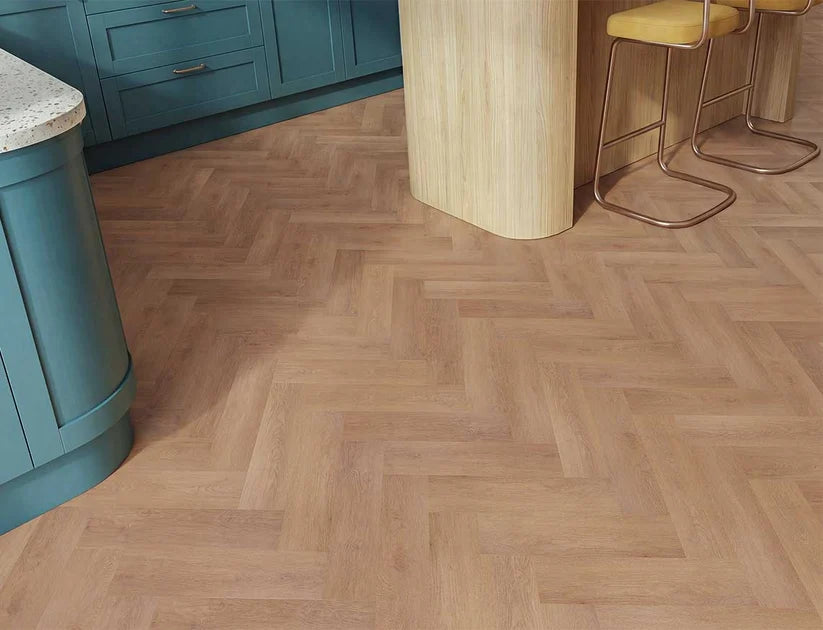 Timeless Savoy Oak Herringbone Glue Down LVT