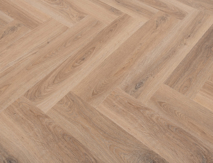Timeless Toffee Melt Herringbone Glue Down LVT