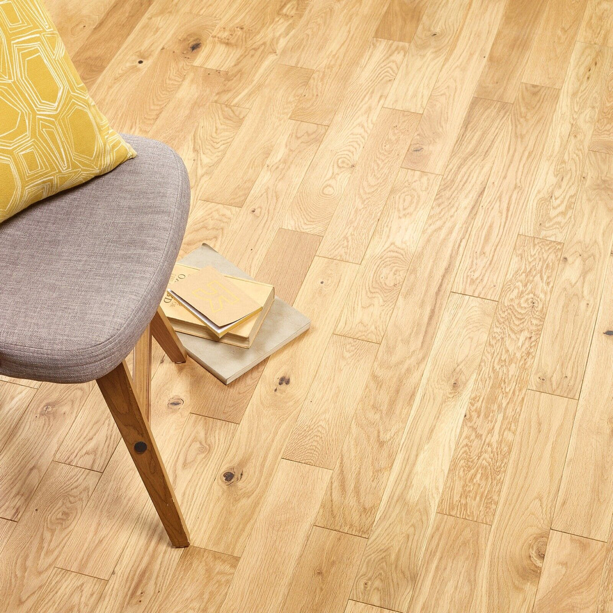 Warm Dark Brushed Solid Wood Flooring