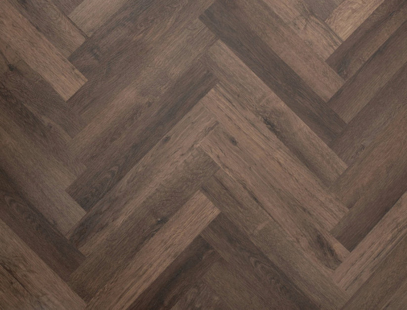 Timeless Honeyed Oak Herringbone Glue Down LVT