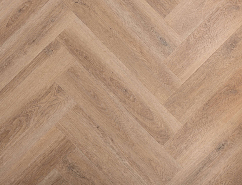 Timeless Toffee Melt Herringbone Glue Down LVT